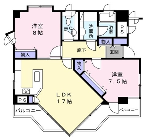 コンドミニアムテレジアの物件間取画像